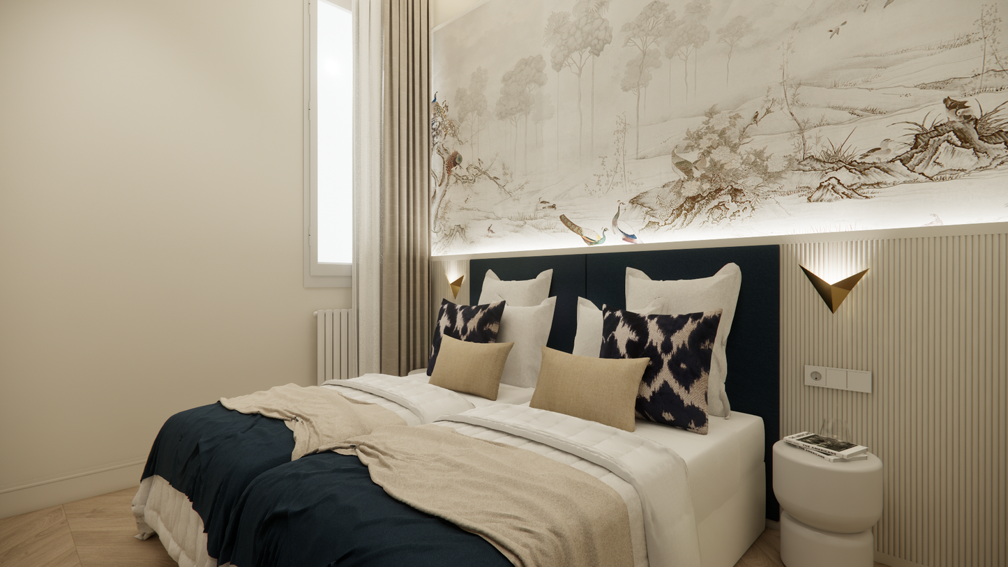 Piso de lujo en Madrid con balcón y encanto urbano en Calle del Barco