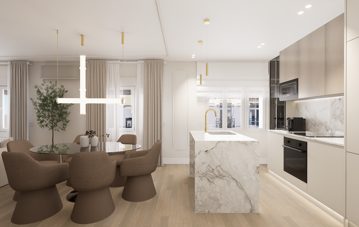 Piso de lujo en Madrid con terraza privada en Calle Naciones