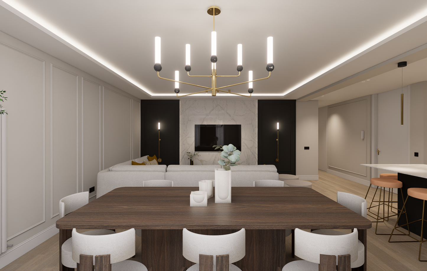 Piso de lujo en Madrid con patio privado en Calle María de Molina