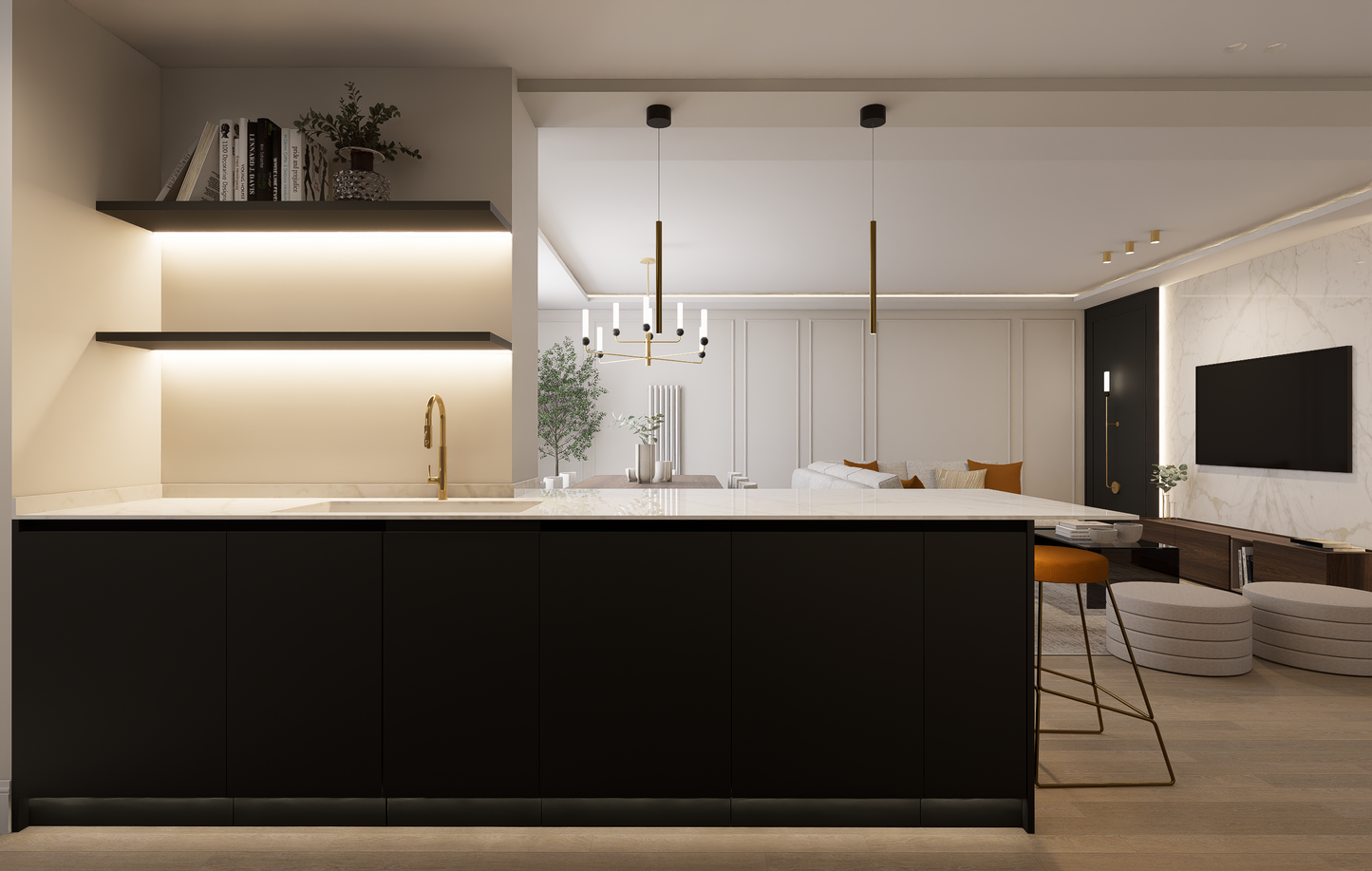 Piso de lujo en Madrid con patio privado en Calle María de Molina