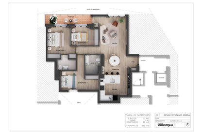 Piso de lujo en Madrid con terraza y estilo contemporáneo en Calle Castelló