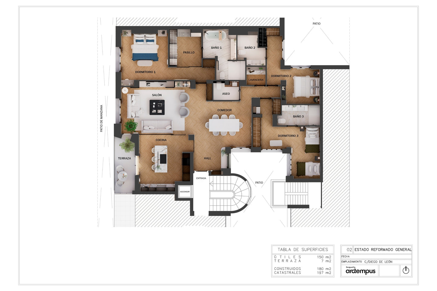 Piso de lujo en Madrid con diseño contemporáneo en Calle Diego de León