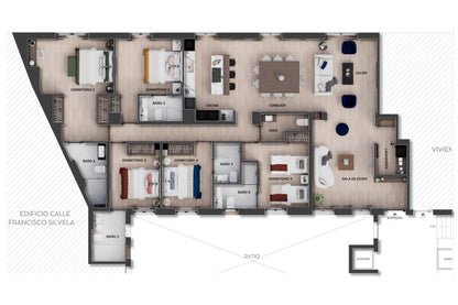 Piso de lujo en Madrid con cinco suites y diseño contemporáneo en Calle Francisco Silvela