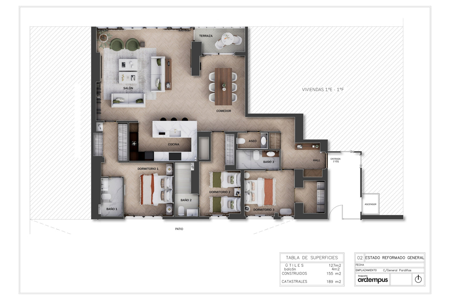 Piso de lujo en Madrid con terraza y domótica en Calle General Pardiñas