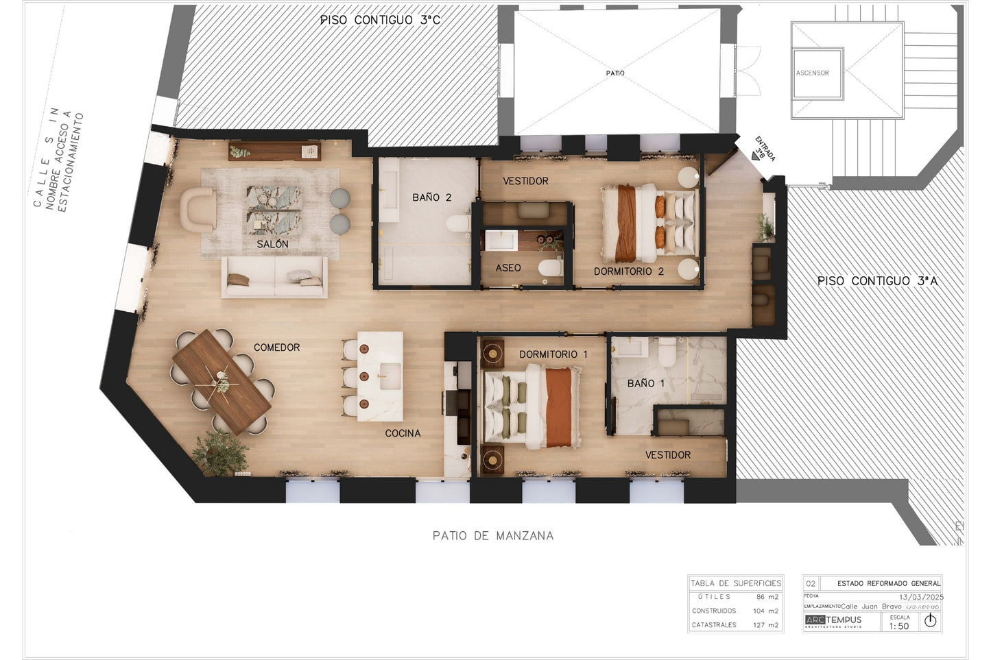 Piso de lujo en Madrid con diseño elegante en Calle Juan Bravo