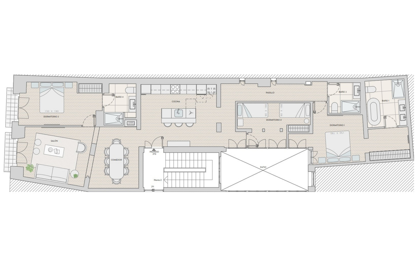 Piso de lujo en Madrid con estilo contemporáneo en Sol en Calle Tetuán