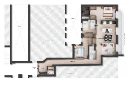 Piso de lujo en Madrid con terraza privada en Calle Velazquez