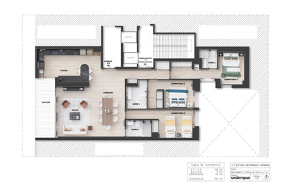 Piso de lujo en Madrid con balcón y diseño en Calle María de Molina